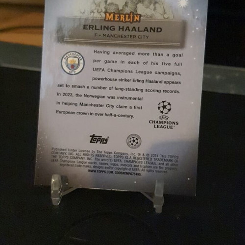 Topps Merlin 2024-25 Erling Haaland Mystic Nights card like new