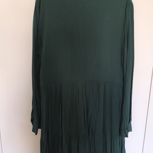 Stradivarius green long shirt dress like new, size L