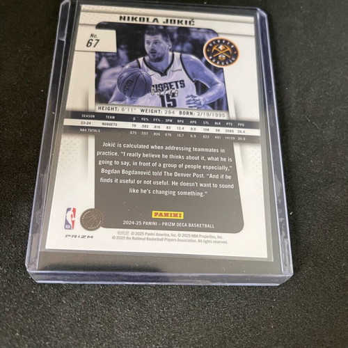 Jokic Orange Prizm used, number 49