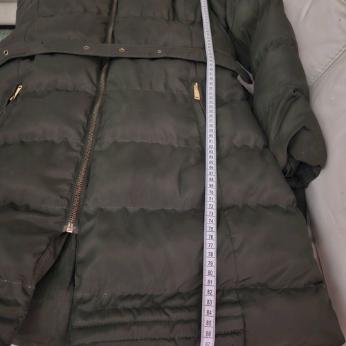 Jacket with detachable hood and faux fur new, green