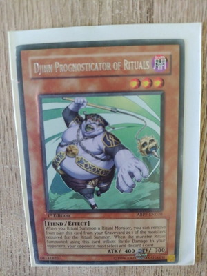 Djinn Prognosticator of Rituals Silver Ultimate Rare Yu-Gi-Oh like new
