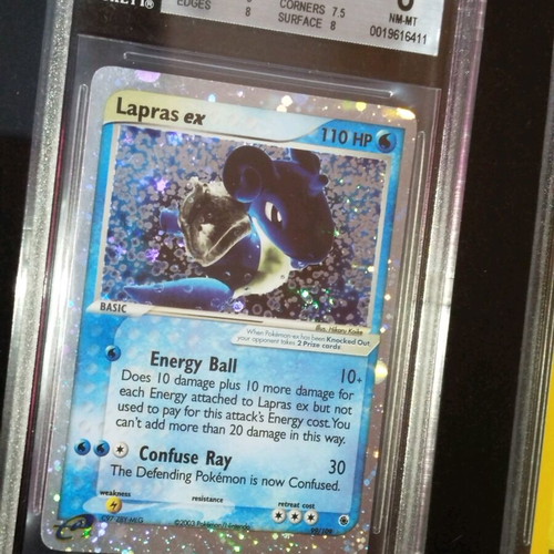 Lapras EX #99 Ruby & Sapphire card new with Beckett grading