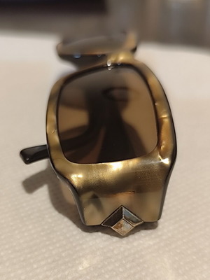 Safilo Tropea sunglasses used, gold tortoise shell frame, brown lenses