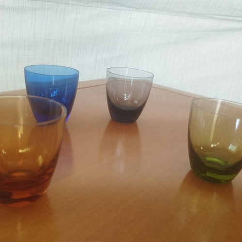 Max Verboeket Carnival Glass Set 4x Mint Kristalunie Maastricht 1956