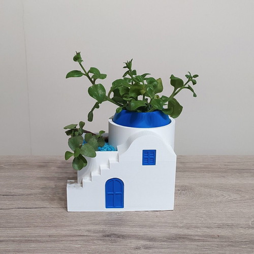 3D Printed Flowerpot with Dome New Summer Decor for Small Plants