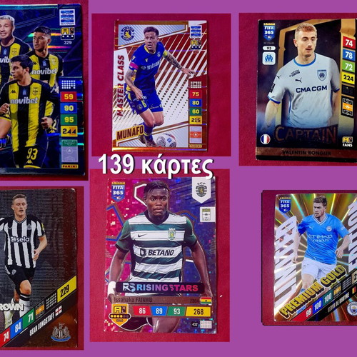 Panini Adrenalin XL FIFA 365 & Super League football cards, 139 pack