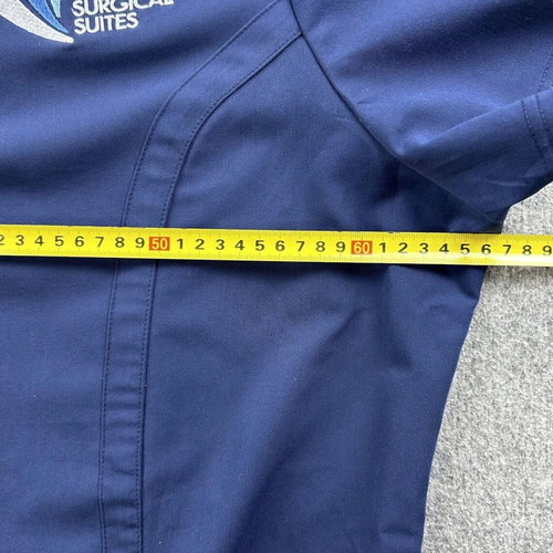 Dickies scrubs nurse work blouse XL blue with pockets used