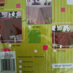 Waterproof tablecloth 160x160 new, brown and blue