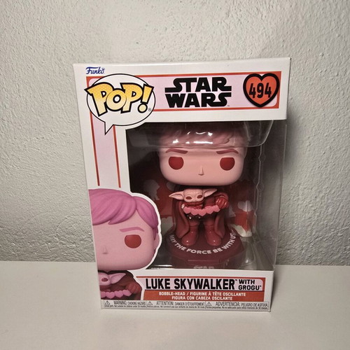 Funko POP! Star Wars Valentines Luke Skywalker with Grogu #494 new