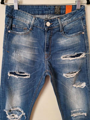 Back2Jeans ripped blue jeans, Medium