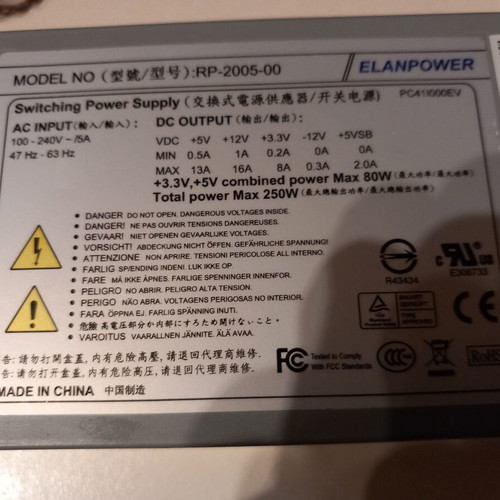 Computer power supply used, small size from Shuttle PC