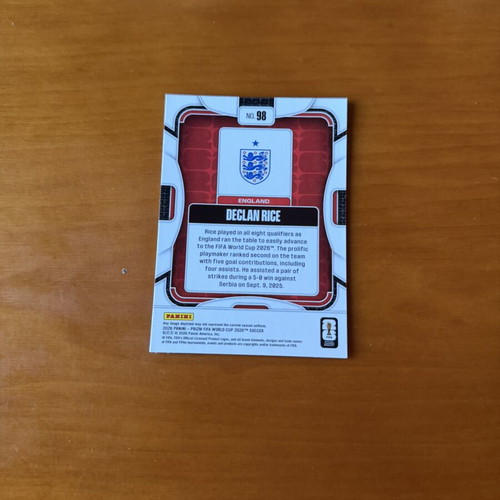 Panini World Cup Declan Rice card like new