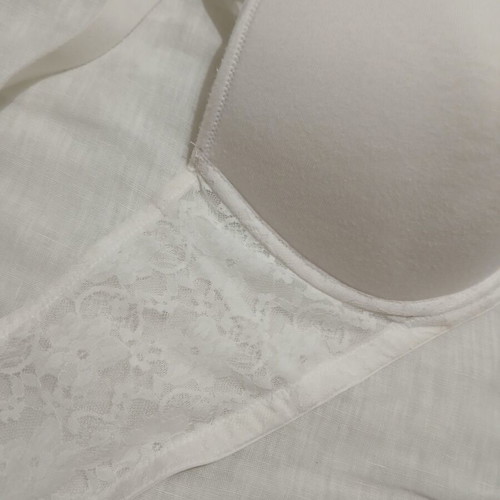 White bustier bra 85D with lace