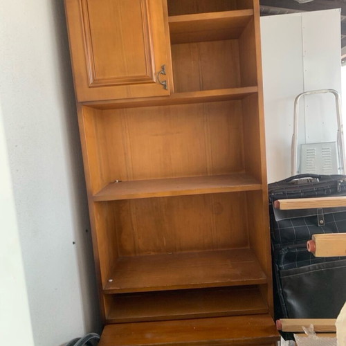 Bookshelf with desk, cabinet and four drawers
