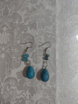 Depth earrings like new, blue