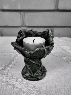 Handmade decorative candle holder for tealight, new gypsum