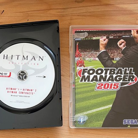 Συλλογή Hitman - Διαχειριστής ποδοσφαίρου 2015 2 Παιχνίδια για Η/Υ σε καλή κατάσταση