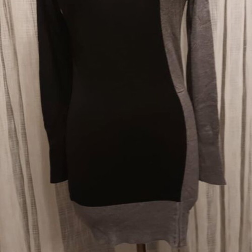 Jane Norman knitted dress black and grey like new size S-M