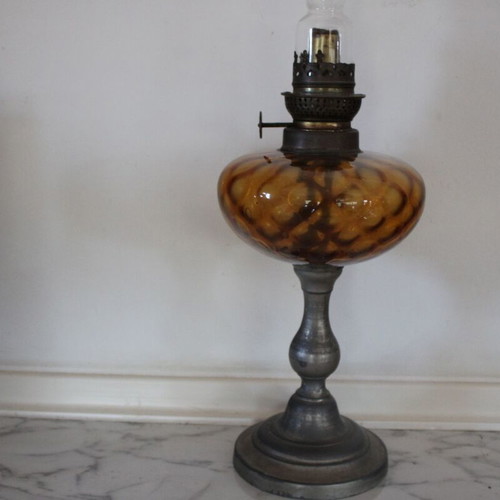 French oil lamp used, from 1900, family heirloom