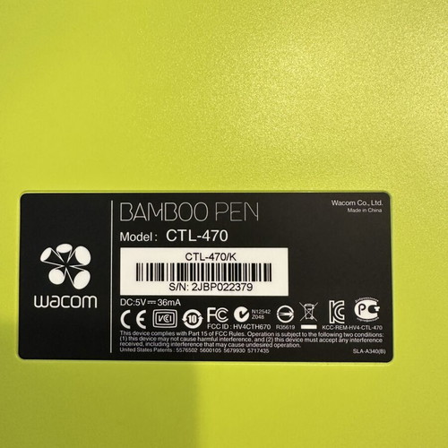 Wacom Bamboo Pen CTL-470 graphic tablet like new