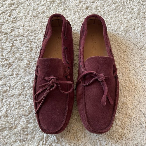 Chicago burgundy moccasins used with defect, unworn