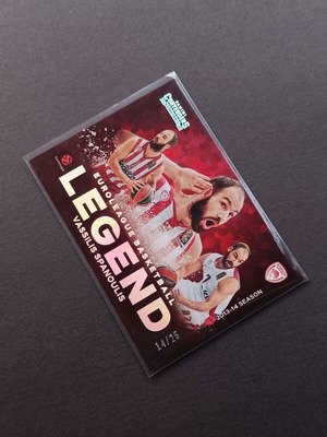 Κάρτα Vasilis Spanoulis Cracked Ice /25 Panini Contenders EuroLeague 2025-26 LEGEND σαν καινούργιο