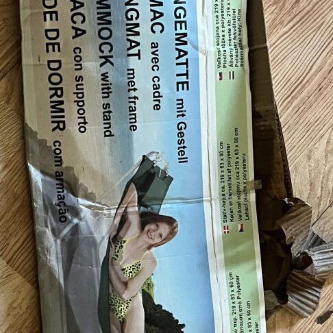 Hammock with metal stand new, heavy base