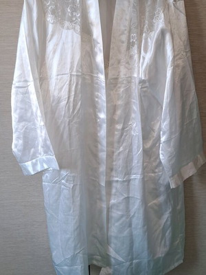 Wedding preparation set new, white satin nightgown for bride