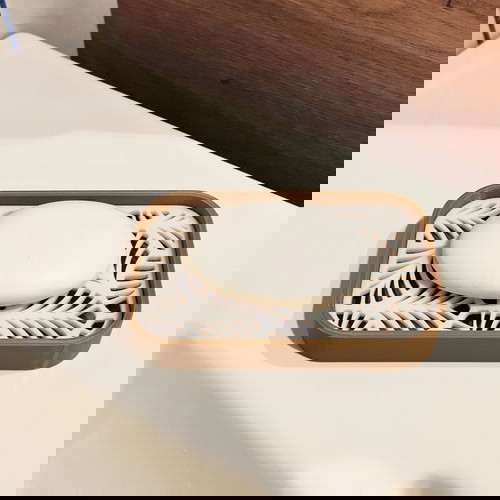 Oval Soap Dish θήκη σαπουνιού καινούργια modern design με σχαράκι αποστράγγισης