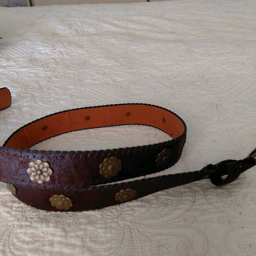Brown leather belt like new size 80