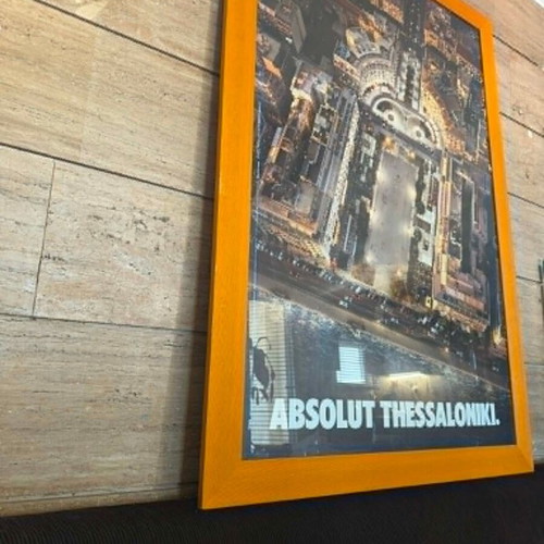 Absolut Thessaloniki 2005 collectible poster with frame like new