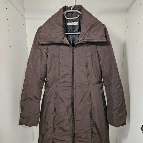 Women’s brown long puffer coat used