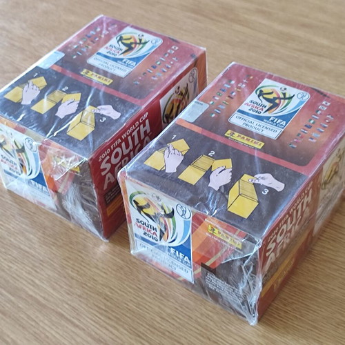 Panini World Cup 2010 Display Boxes new, set of 2 with 100 packs each