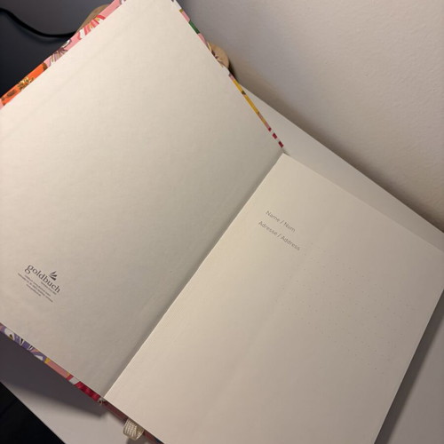 Agenda new, blank pages, hardcover with embossed design