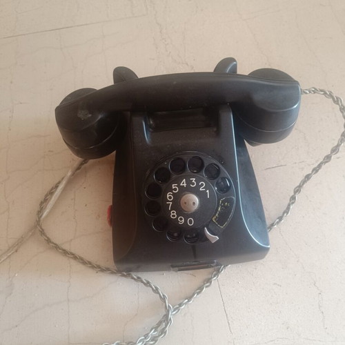 Vintage Ericsson rotary dial telephone from 1950s, used