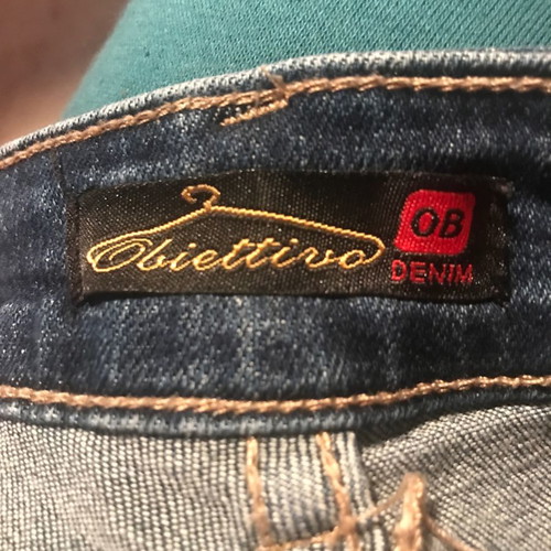 Jeans pants women's used with rhinestones Obsessive
