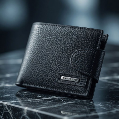 Men's BAG TO BAG leather wallet black new Masterpiece Organizer