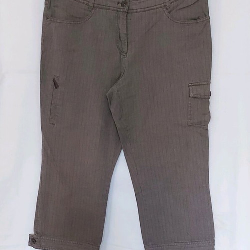 Gerry Weber cargo denim bermuda shorts herringbone print like new