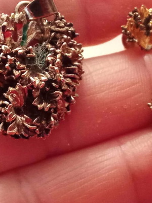 Σετ κοσμήματα Flora Danica μεταχειρισμένα, φύλλα σέλινου με επίστρωση χρυσού