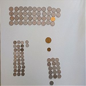 Δολάριο ΗΠΑ: Κέρματα δολαρίου (19$) + Αναμνηστικο token με τον Kennedy + αναμνηστικό token bridge