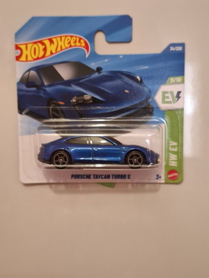 Porsche Taycan Turbo S Hot Wheels car new, blue
