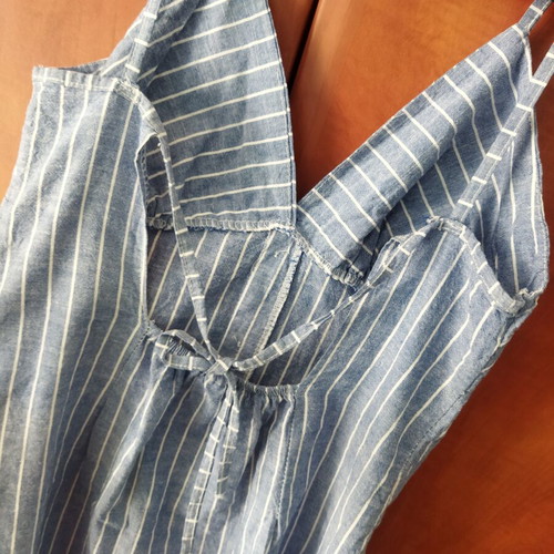 Striped Mini Dress like new, 100% cotton, blue with white stripes