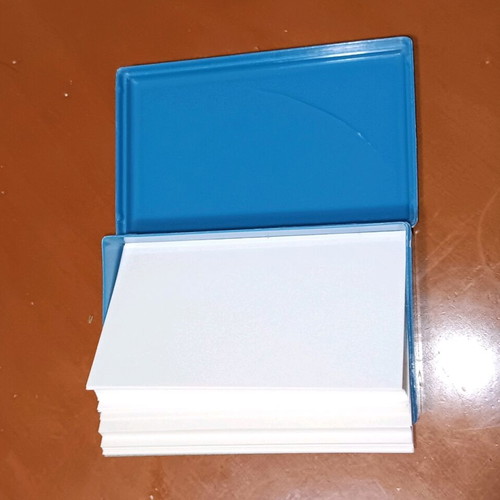Vitange card holder used with 30 blank white cards