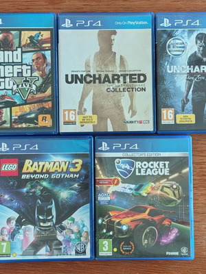 PS4 games pack of 5, like new