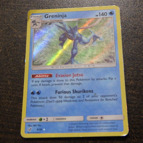 Greninja HP 140 9/18 Holo Pokemon card used