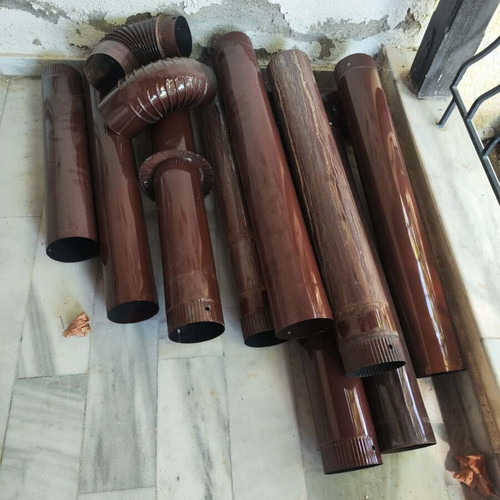 Oil stove with 5-meter chimney pipe