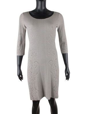 Herno dress size S gray floral jacquard cotton like new