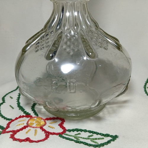 Vintage glass carafe used from Wine Festival, 60s-70s