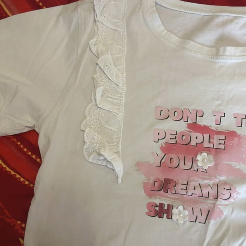 White blouse with design large size like new