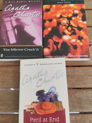 Agatha Christie mystery book set, 3 English novels